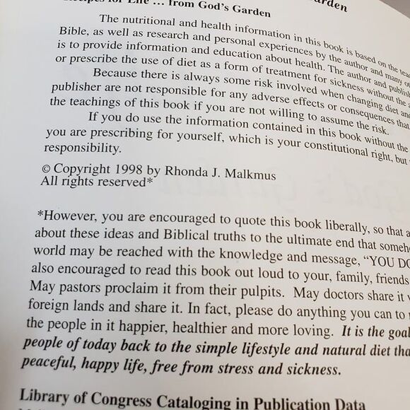 Vintage Recipes For Life From God's Garden Cookbook Natural Healthy Easy - Picture 6 of 12